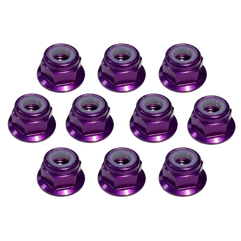 4Mm Alloy Nylon Nut Flanged Purple Qw00317purple 1