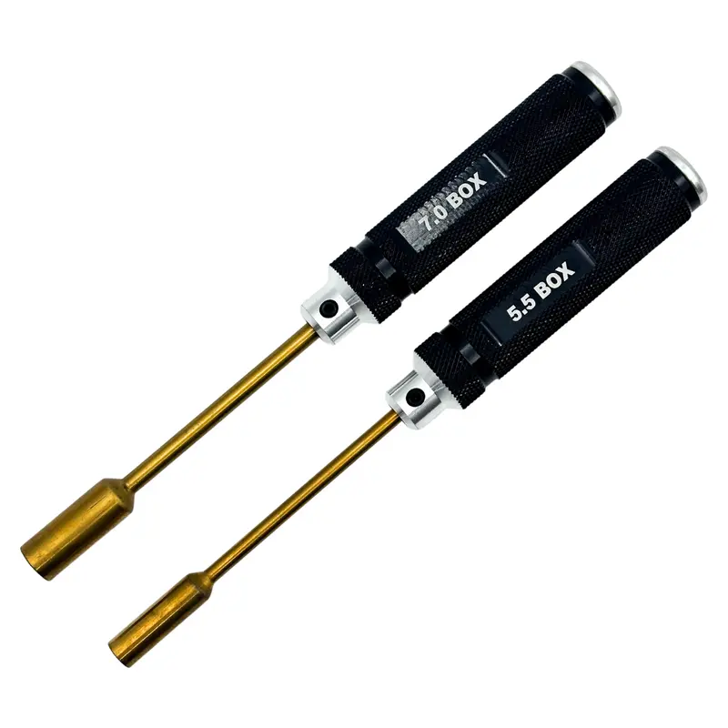 7.0 & 5.5Mm Hex Nut Driver Alloy Handle Black Rc Car Tools 2 Pack 1