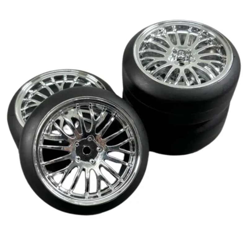 Absima The Pimp Drift Wheel Set 1:10 Chrome 12Mm Hex Ab2510053 1