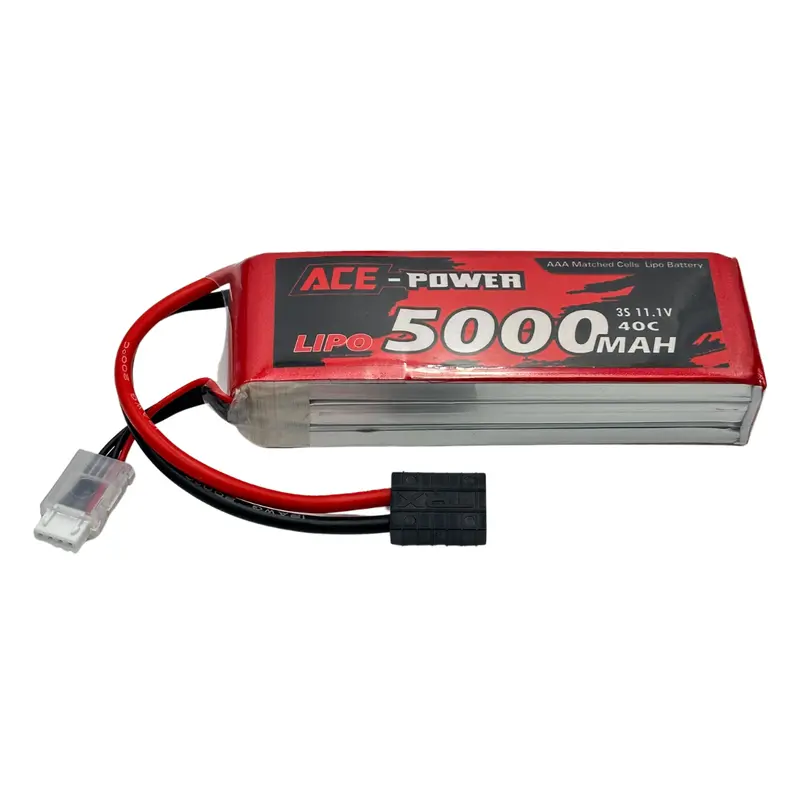 Ace-Power 3S 11.1V 5000Mah 40C Lipo Battery W/ Traxxas Trx 1