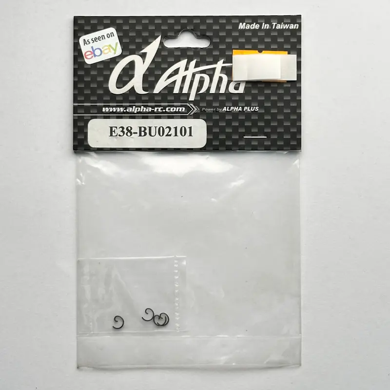 Alpha E38-Bu02101 Piston Pin Clips (4Pcs)-0.4Mm Nitro Part [Scratch & Dent] 1