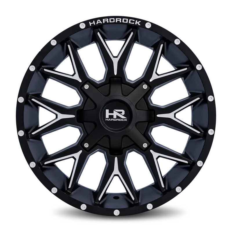 Aluminum Wheels Affliction 20X9 5X150/139.7 18 110.3 Satin Black Milled Hardrock Offroad 1