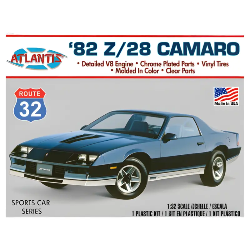 Atlantis Amcm2004 1 32 1982 Chevy Camaro Route 32 Model Kit 1