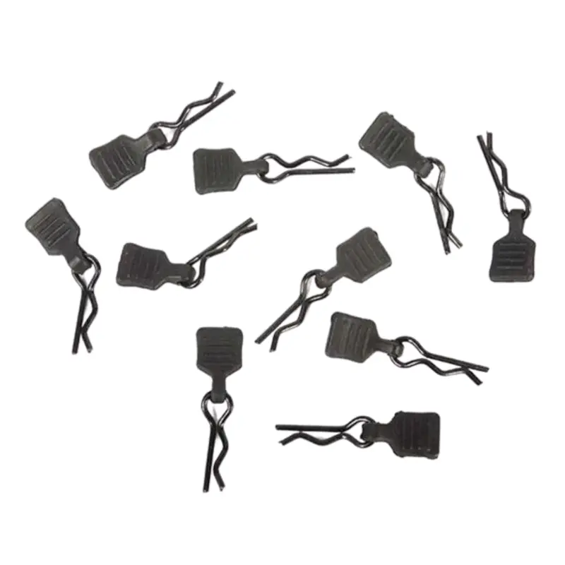 Axial 3Mm Body Clips W/Black Tabs, 10Pcs, Scx24 Jlu Axi206000 1