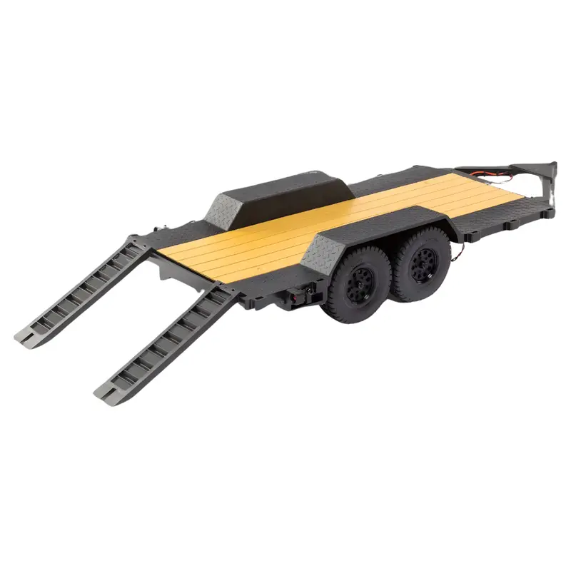 Axial Scx24 Flat Bed Vehicle Trailer With Led Tail Lights 1/24Th Scale Axi00009 1
