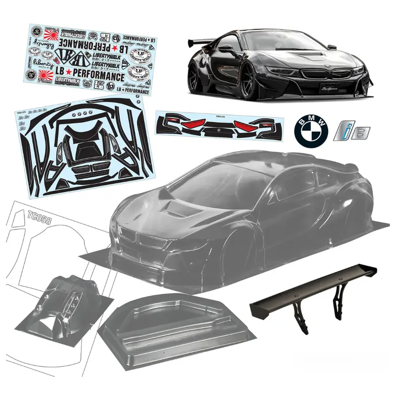 Bodyworx Bmw I8 Liberty Walk Version 200Mm Wb 1/10 Clear Body Bwx-N119 1