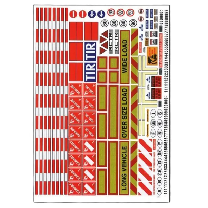 Bodyworx Stickers Truck And Trailer 1/14Th Bwx-St032 1