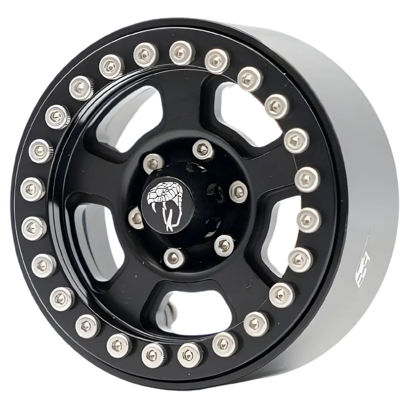 Boom Racing Golem Krait 1.9" Beadlock Crawler Wheels (4) Black Brw780903bk 1