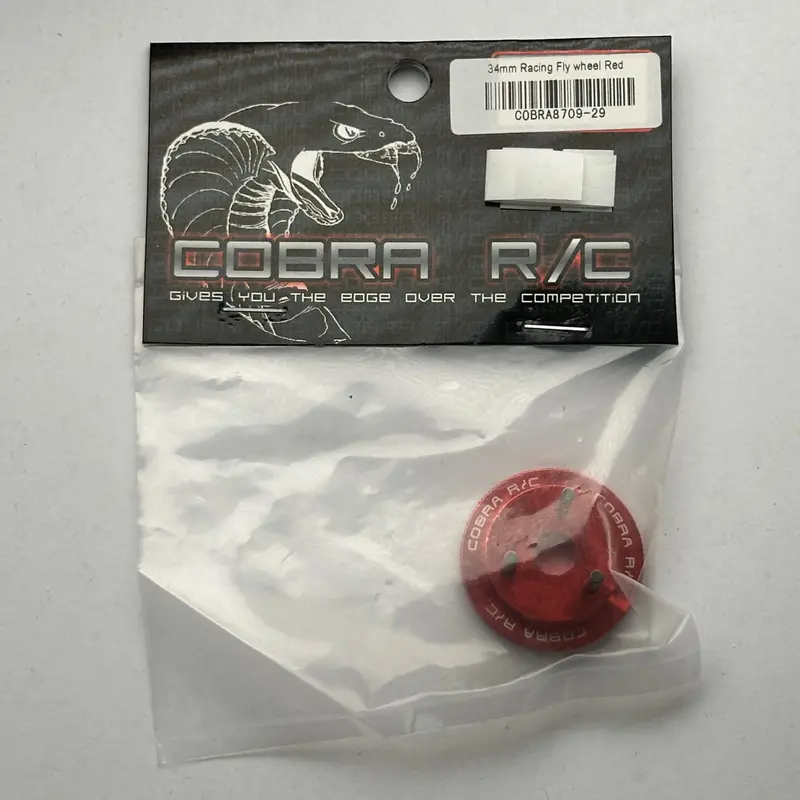 Cobra 34Mm Racing Fly Wheel Red Alloy Nitro Part [Scratch & Dent] 1
