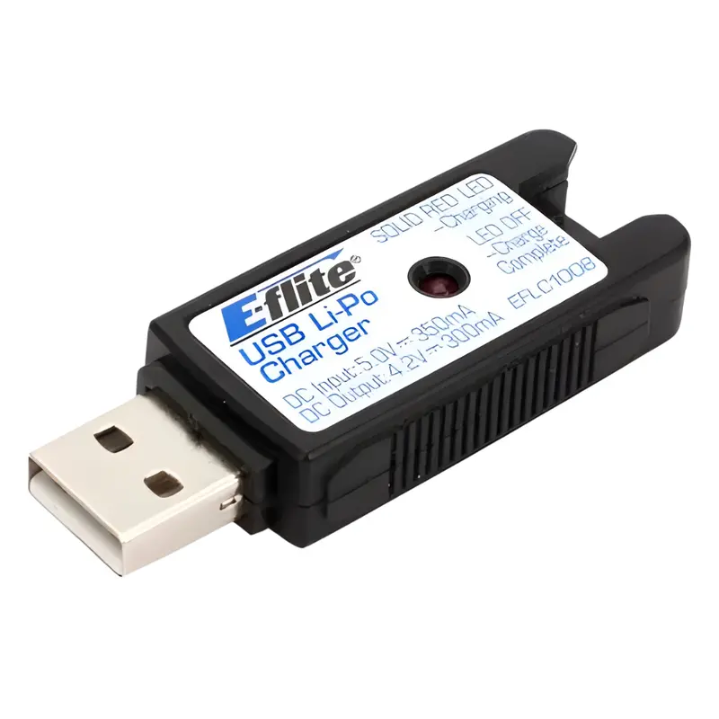E-Flite 1S Usb Li-Po Battery Charger 300Ma 4.2V Output For Rc Plane Eflc1008 1