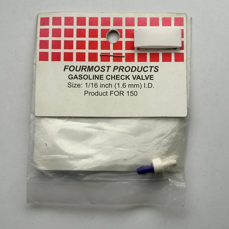 Fournost Products Gas Check Valve 1/16In 1.6Mm Id For 150 Nitro Part [Scratch & Dent] 1