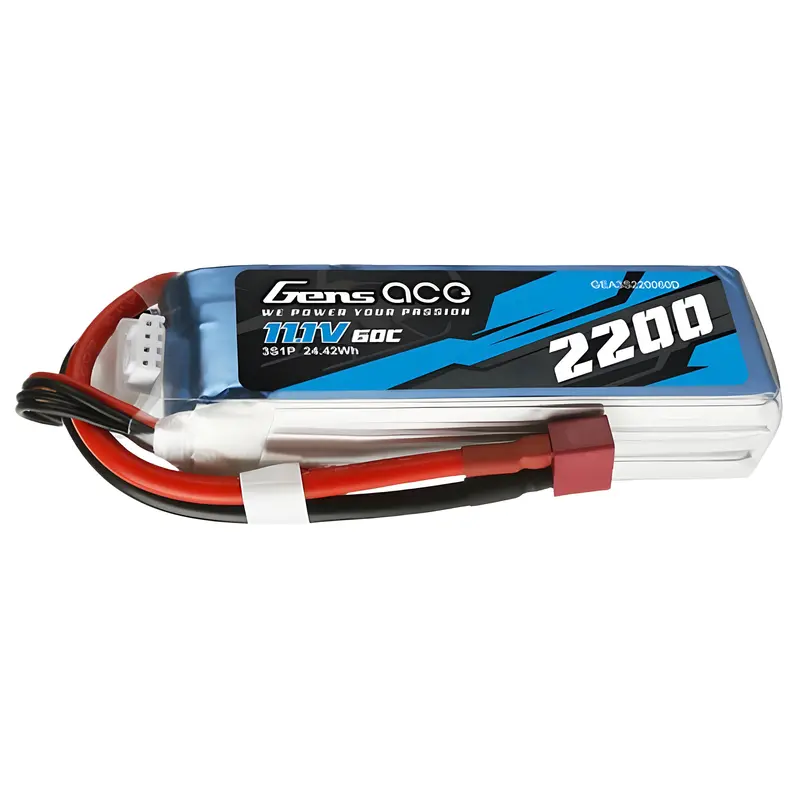 Gens Ace 2200Mah 3S 11.1V 60C Soft Case Lipo Battery W/Deans Gea3s220060d 1