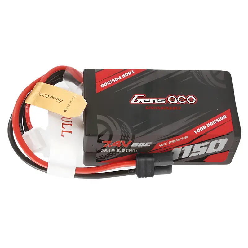 Gens Ace 2S 1150Mah 7.4V Hardcase Hardwired Iec2 Gea11502s60e2 1