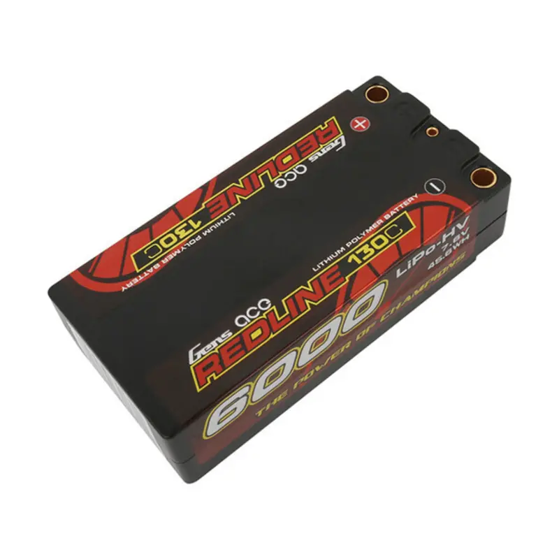 Gens Ace 2S Redline 6000Mah 7.6V 130C Shorty Hv Lipo Battery Gea60002s13d5 1