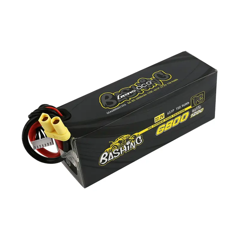 Gens Ace 6800Mah 6S Bashing 22.2V 120C Hard Case Lipo Battery W/Ec5 Gea68006s12e5 1