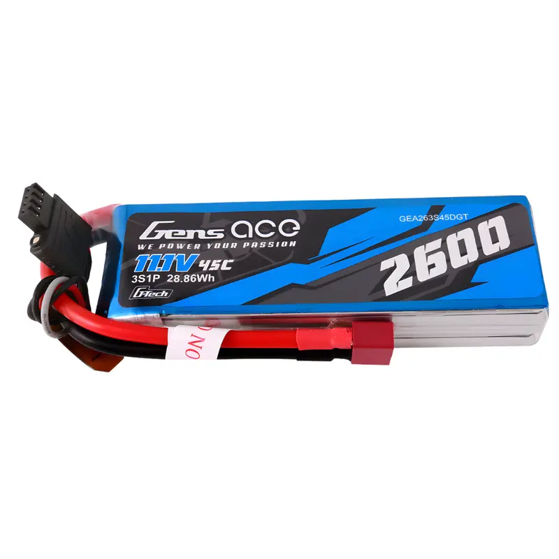 Gens Ace G-Tech 3S 2600Mah 45C 11.1V Soft Pack Deans Gea263s45dgt 1