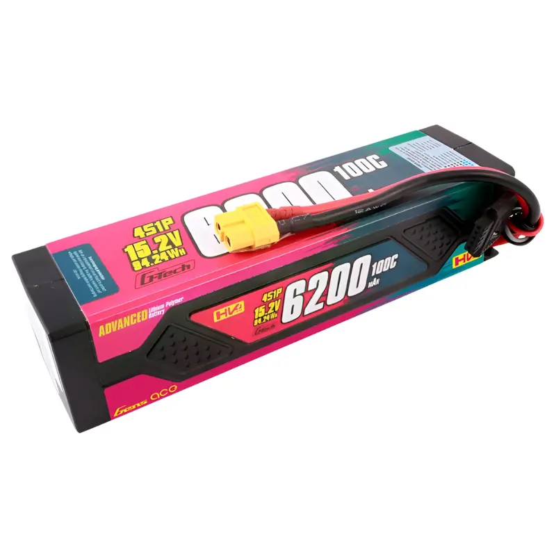 Gens Ace G-Tech 6200Mah 4S 15.2V 100C Hardcase Lipo Battery W/ Xt60 Gea624s10x6g 1