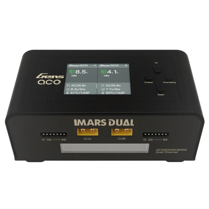Gens Ace Imars Dual Channel Lipo Battery Balance Charger (Black) Gea200wdual-Ab 1