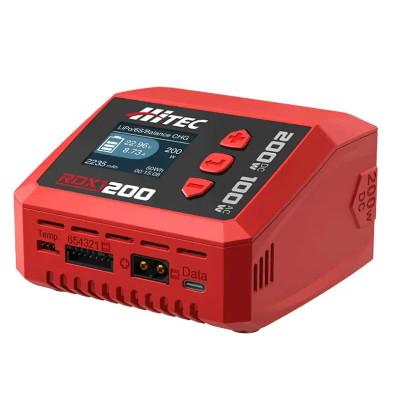 Hitec Rdx1 200 Ac/Dc Smart Balance Charger 100W Ac / 200W Dc Hrc44346 1
