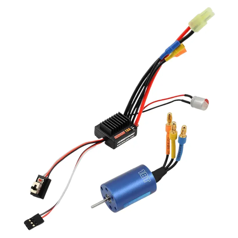 Hobbywing Ezrun Brushless Esc 18A & Motor 12.0T 7800Kv W/Program Box 81030000 1
