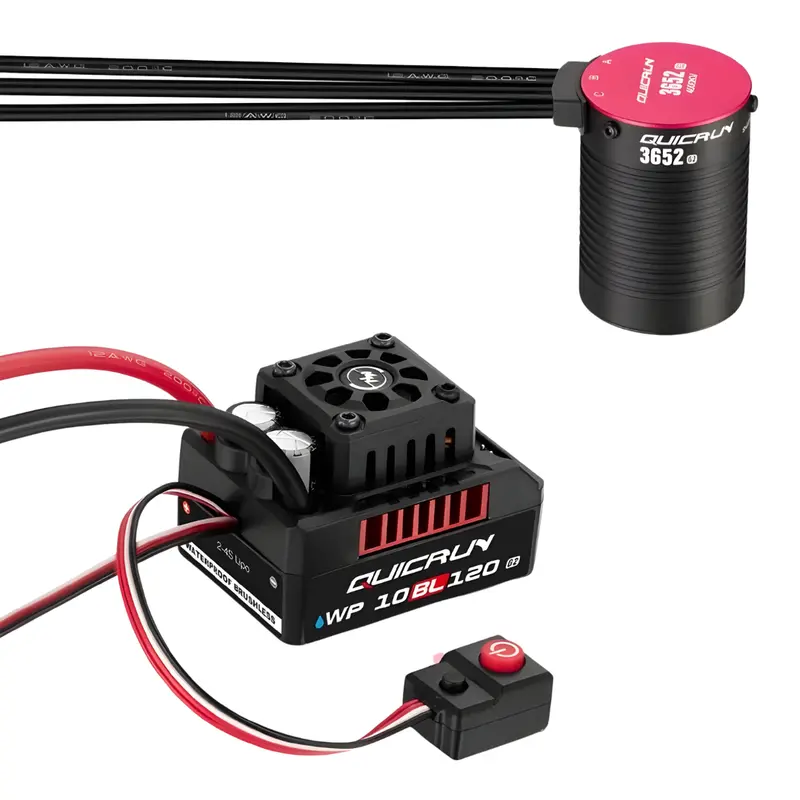 Hobbywing Quicrun Combo Esc G2 10Bl120/3652Sl 4000Kv G2 Motor 38030208 1