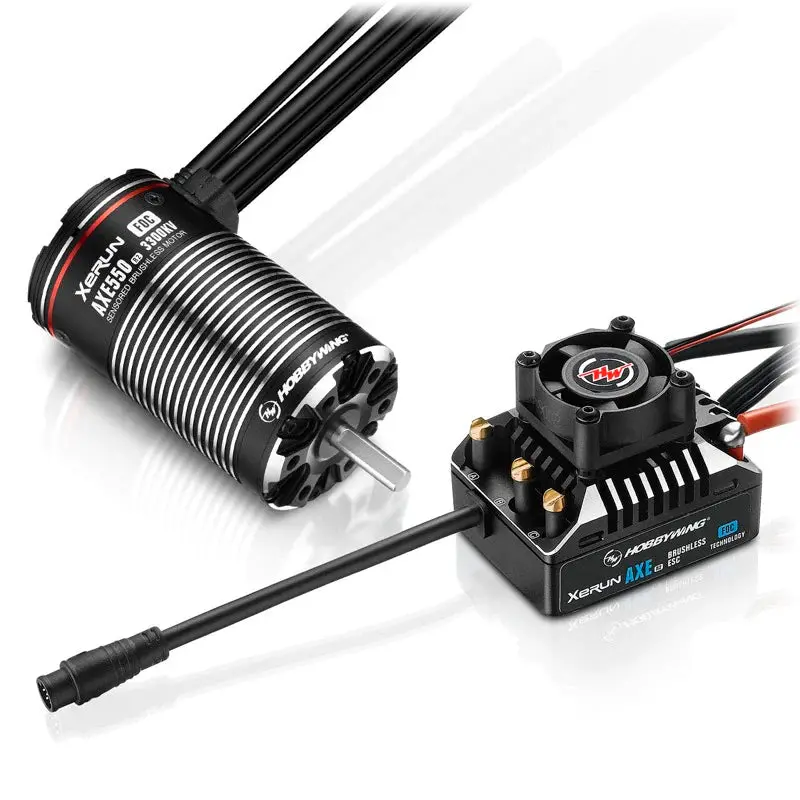 Hobbywing Xerun Axe 550 R2 3300Kv Foc Brushless Motor & 80A Esc 38020314 1