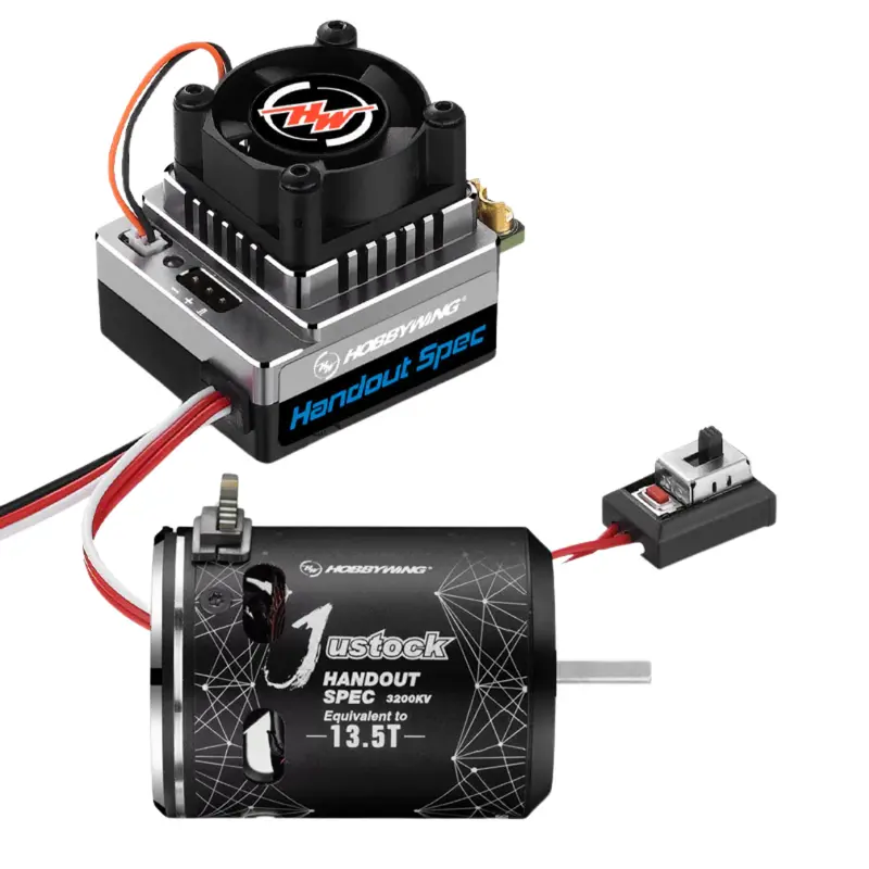 Hobbywing Xr10 Justock Handout Esc And 13.5T 3200Kv Motor Combo 38020340 1