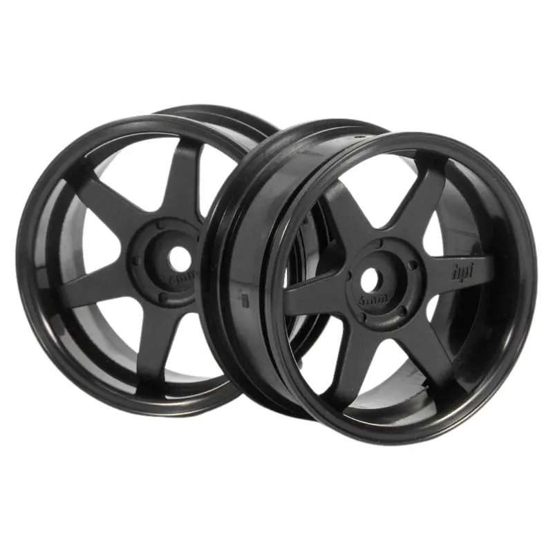 Hpi 1/10 Te37 26Mm Black Wheels (6Mm Offset) 2Pcs 3846 1