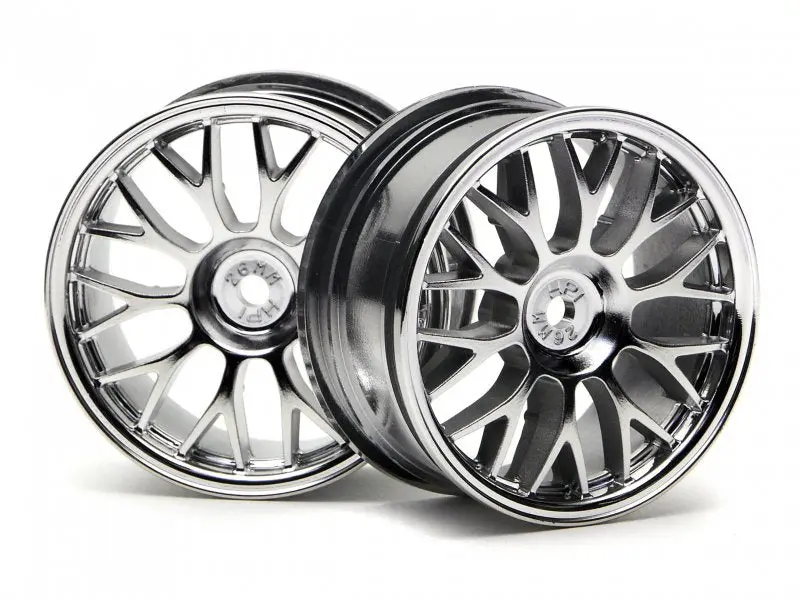Hpi 3712 Mesh Wheel 26Mm Chrome 1Mm Offset 1