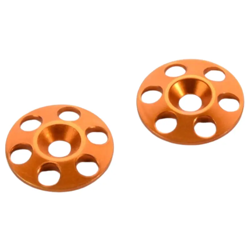 Hudy Aluminium Rear Wing Shim 2Pcs (Orange) 293561-O 1