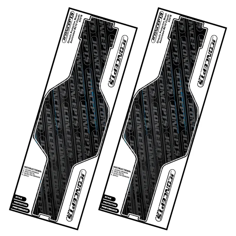 Jconcepts Jc2318 Rc10 Chassis Protective Sheet Black 2Pc Tub Models 1