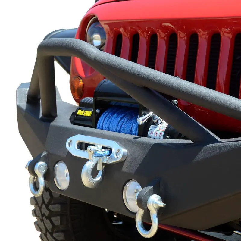 Jeep Jk Front Bumper W/Skid Plate 07-18 Wrangler Jk Steel Full Length 1