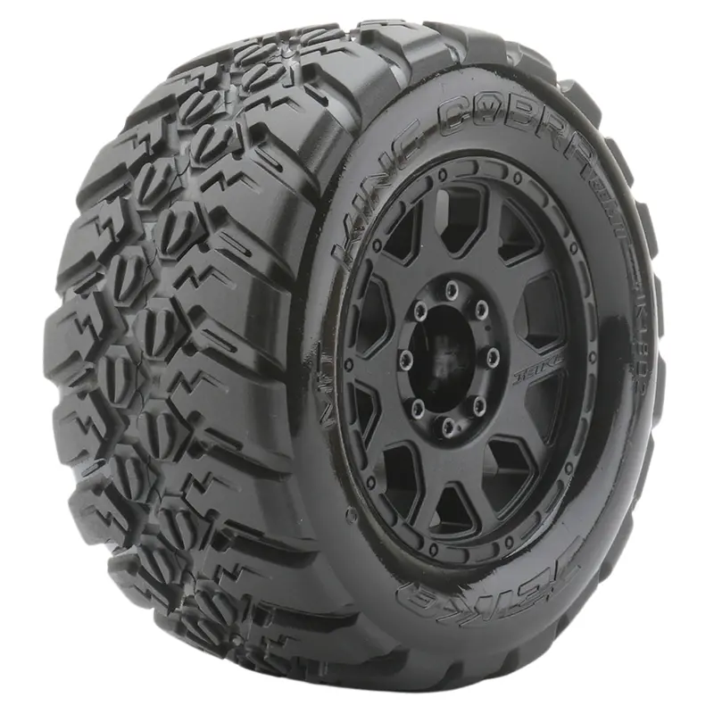 Jetko 1/8 Mt 3.8 Ex-King Cobra Black Medium Soft Belted 17Mm Jko1802cbmsgb 1