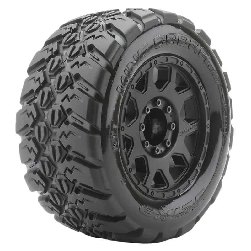 Jetko 1/8 Sgt 3.8 Ex-King Cobra Tyres Claw Rims Med Soft 17Mm 2Pcs Jko1602cbmsgbb1 1