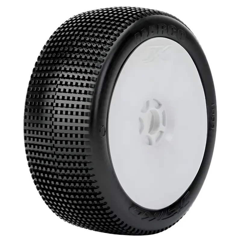 Jetko Marco 1/8 Buggy Tyres & White Wheels 17Mm Hex (Ultra Soft) 2Pcs Jko1003dwusg 1