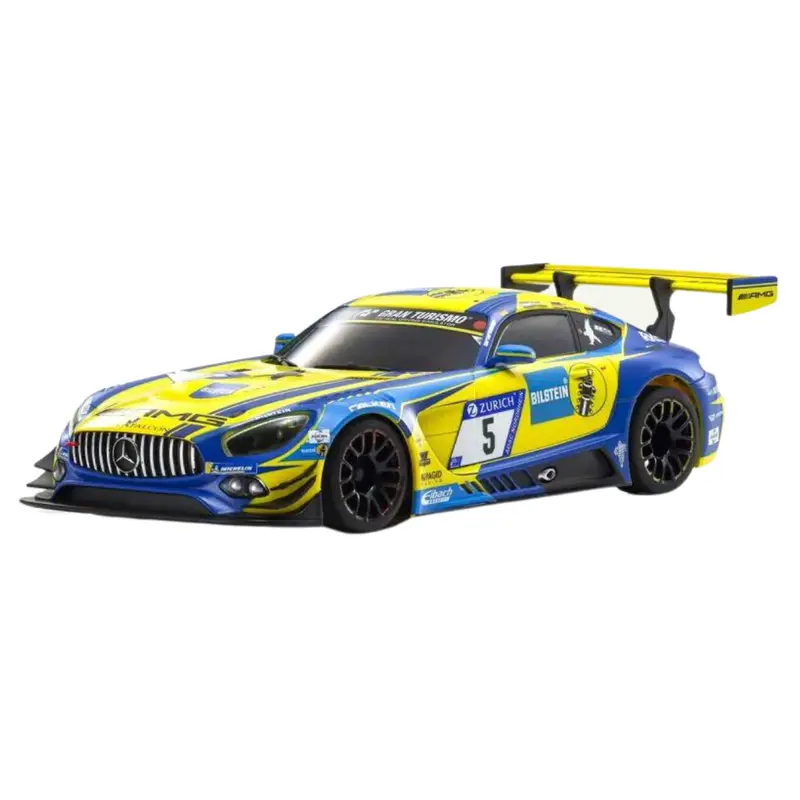 Kyosho Mercedes Amg Gt3 Nurburgring Blue/Yellow 1/24 Mini-Z Rwd Mr-033 2345Bly 1