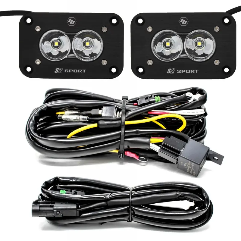Led Work Light Clear Lens Work/Scene Pattern Flush Mount Kit S2 Sport Baja Designs 1