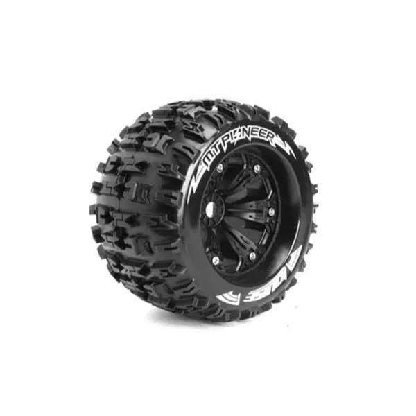 Louise 3218Bh Mt-Pioneer 1/8 Monster Truck Tyres Black 2Pc 1