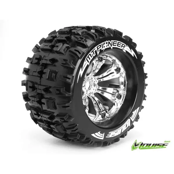 Louise 3218C 1/8 Mt-Pioneer Monster Truck Tyres Chrom 2Pc 1