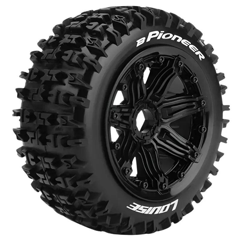 Louise B-Pioneer 1/5 Front Wheels & Tyres (2Pc) L-T3267b 1