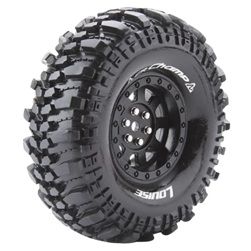 Louise Cr-Champ 1.9" Crawler Tyres Super Soft & 12Mm Hex Black Spoke Wheels Lt3231vb 1