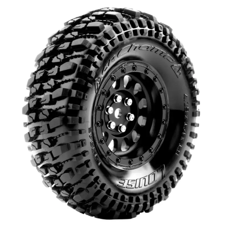 Louise Cr Champ 1.9" Crawler Wheel & Tyres Soft 12Mm Hex Chrome Black Lt3345vbc 1