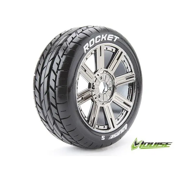 Louise Lt3190bc B-Rocket Black/Chrome Spoke 1/8 Tyre And Rim 2Pce 1