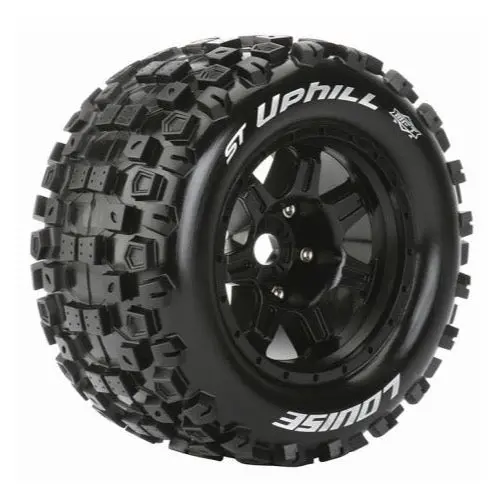 Louise Lt3326b Mft 1/8 St-Uphill Stadium Truck Tyre Sport 0 Offset Black Rim Hex 17Mm Mounted 1