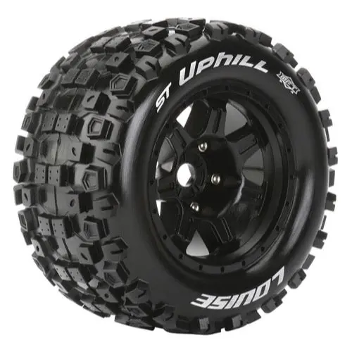 Louise Lt3326bh Mft 1/8 St-Uphill Stadium Truck Tire Sport 1/2 Offset Black Rim Hex 17Mm Mounted 1