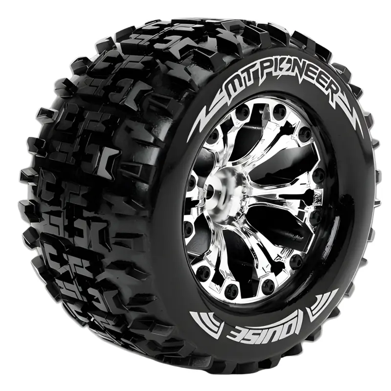 Louise Mt-Pioneer Tyre On Chrome Rim 1/2" Offset L-T3202c 1