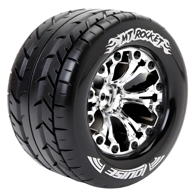 Louise Mt-Rocket Tyre On Chrome Rim 1/2 Offset L-T3201ch 1
