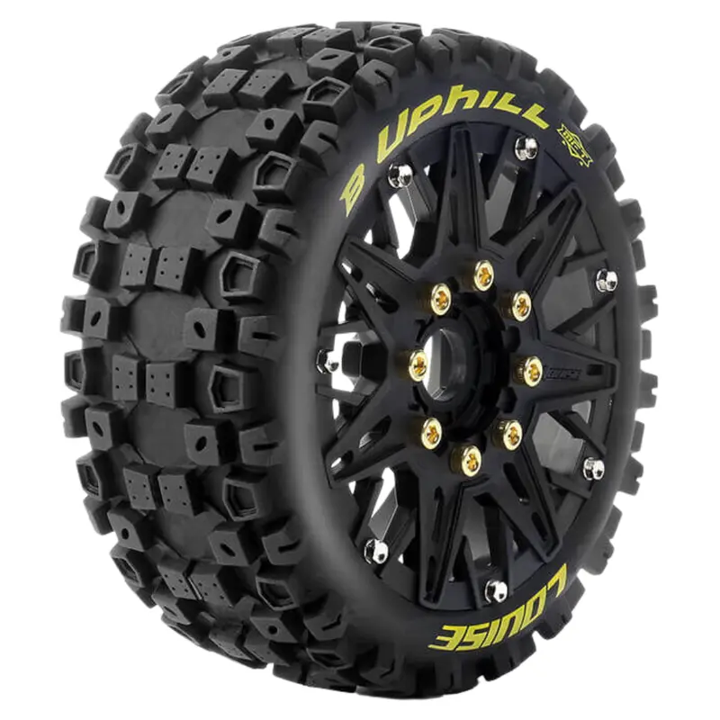 Louise Rc B-Uphill 1/8 Buggy Tyre And Wheel Set 2Pcs Black Lt3364sb 1