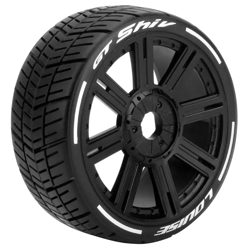 Louise Rc Gt-Shiv 1-8 Buggy Tyre Set Mounted Super Soft Black Rims L-T3284vb 1