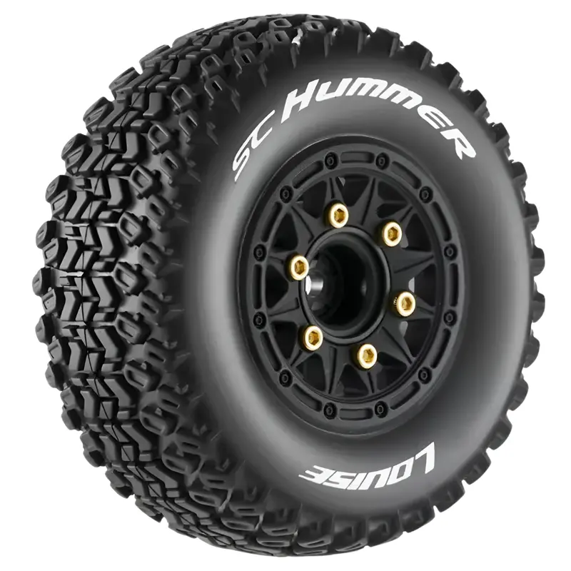 Louise Sc-Hummer 1/10 Shortcourse Wheels & Tyres (Removable Hex) 2Pc L-T3224sb 1